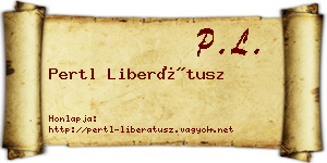 Pertl Liberátusz névjegykártya